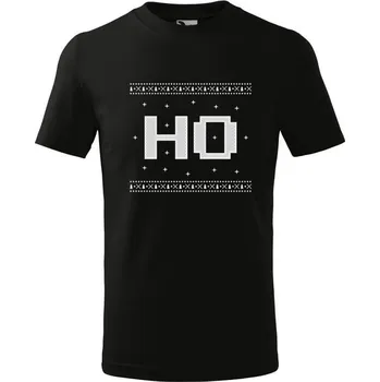 Chlapecké tričko DOBRÝ TRIKO Dětské tričko s vánočním potiskem HO Velikost: 158/12 let, Barva: Černá