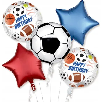 Balónek FÓLIOVÉ BALÓNKY FOTBALOVÝ MÍČ HELIUM DEKORACE 5x