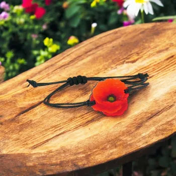 Náramek art-wood.cz Provázkový náramek - vlčí mák