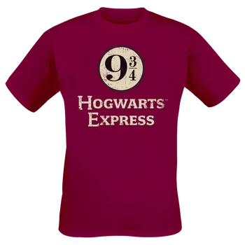 Pánské tričko Tričko z Harry Potter - Hogwarts Express Platform 9-3/4 - Muži - červená