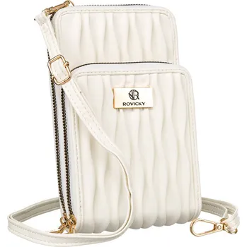 Peněženka peněženka z ekokůže s módním prošíváním na přední straně Barva: Bílá