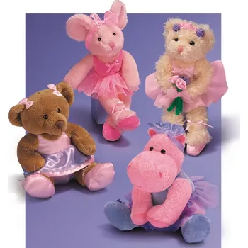 plyšák RUSS Medvídek s růží smetanový