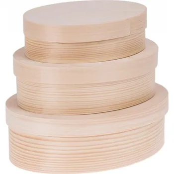 Dárková krabička Sada oválných krabiček s víčkem - 3v1