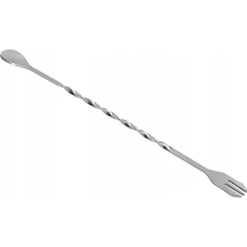 Příbor Barmanská lžíce Whiskey Rocks se stříbrnou vidličkou, nerezová ocel