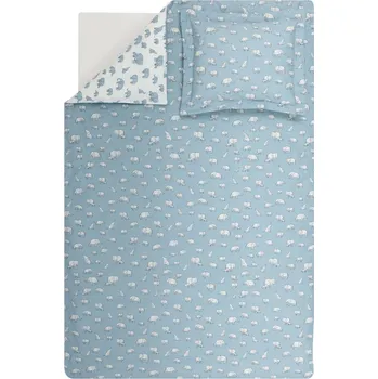 Povlečení Yataş Bedding Poovey modré 100 x 150, 120 x 190, 35 x 45 cm