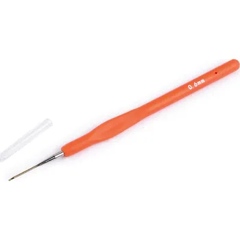 Háček na háčkování se silikonovou rukojetí, zlatá špička vel. 0,5; 0,6; 0,8; 1; 1,25