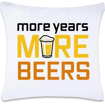 Dekorativní polštářek DOBRÝ TRIKO Polštář s potiskem More beers 40 x 40 cm Oboustranný tisk: NE