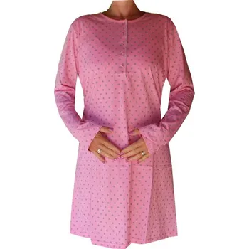 Dámská noční košile xcena Bavlněné dámské noční košile růžové Velikost: XL