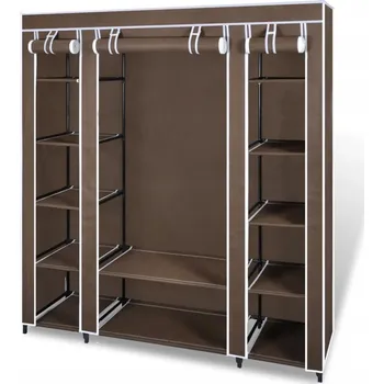 Šatní skříň Hnědá přenosná Skříň 45x150x176 cm