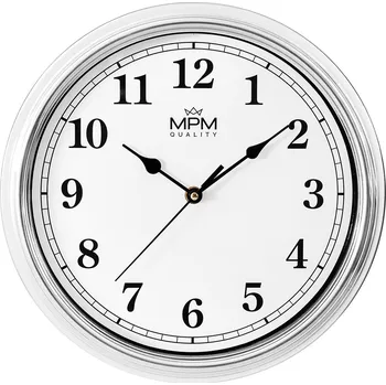 Hodiny MPM Kulaté plastové nástěnné hodiny o průměru 305 mm MPM Naples - A E01.4506.70