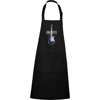 Kuchyňská zástěra DOBRÝ TRIKO Zástěra s potiskem Baskytara Barva: Černá
