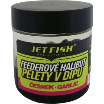Feederové Halibut Pelety v Dipu JetFish 12mm 120gr Česnek