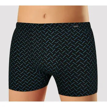 Pánské spodní prádlo Boxerky Andrie modalové PS 5873 písmenka černé Barva: černá, Velikost: 3XL