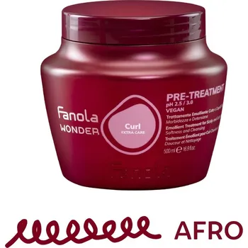 Vlasová regenerace Fanola Wonder Curl Pre-Treatment - změkčující péče na pokožku a vlasy před umytím (velmi kudrnaté - afro vlasy), 500 ml