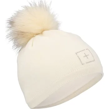 Nákrčník ONEMORE 601 BEANIE WITH ECO-FUR WOMAN WHITE/WHITE/WHITE