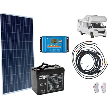 Victron Energy Solární sestava pro karavan 175Wp + baterie Goowei 85Ah