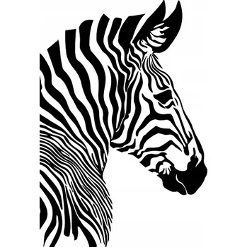 Obraz Samolepka na stěnu Drukant W-Z001_147 Zebra 100x147 cm černá