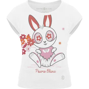 Chlapecké tričko POIVRE BLANC S23-2101-BBGL/R SHIRT RABBIT WHITE Velikost: 2 roky / 92 cm