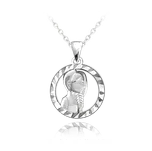 MINET Stříbrný náhrdelník Zodiac znamení PANNA