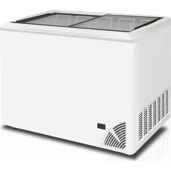 Mraznička Pultová mraznička prosklené rovné víko Byfal ARO 401/2 White Edge