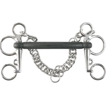 Vybavení pro koně Horze Pelham nelomený gumový Barva: Černá, Velikost: 12,5