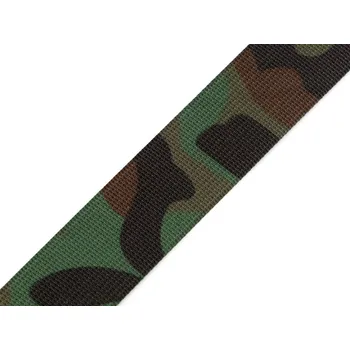 Galanterie Oboustranný popruh maskáčový šíře 32 mm