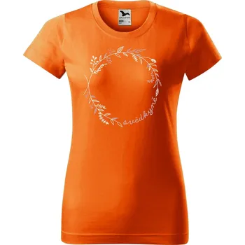 Dámské tričko DOBRÝ TRIKO Dámské tričko s potiskem Svědkyně kruh Barva: Oranžová, Velikost: S