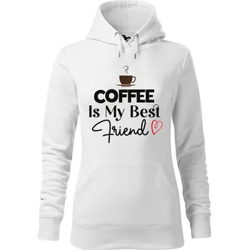 Dámská mikina DOBRÝ TRIKO Dámská mikina s potiskem Coffee is my friend Velikost dámské mikiny: 2XL, Barva: Bílá