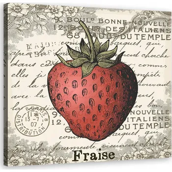 Obraz OBRAZ NA PLÁTNĚ Jahoda vintage 60x60