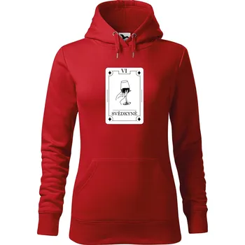 Dámská mikina DOBRÝ TRIKO Dámská mikina s potiskem Svědkyně tarot Velikost dámské mikiny: M, Barva: Červená