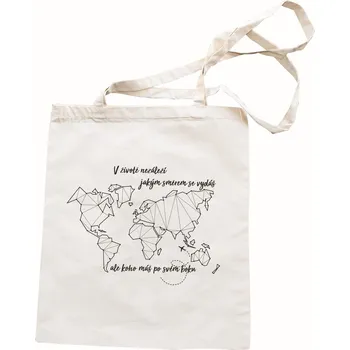 Nákupní taška Plátěná taška 42x38cm - Mapa