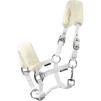 Horka Hříběcí ohlávka pro koně s beránkem Barva: Bílá, Velikost: Full