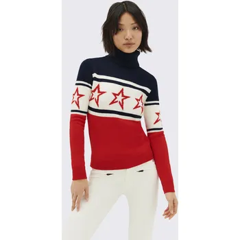 Dámský svetr PERFECT MOMENT CHOPPER SWEATER II RED/NAVY Velikost: S