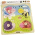VIGA 50131 dřevěné vkládací puzzle Hmyz 4 dílky