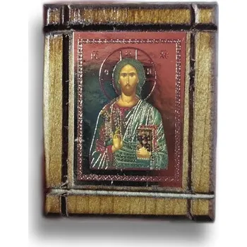 Dřevěná hračka Malá dřevěná nalepovací ikonka s Kristem