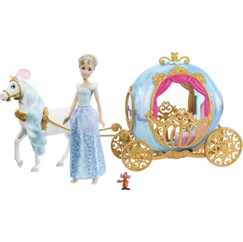 Panenka Mattel Disney Princess HLX35 Popelka a kočár kouzelného koně