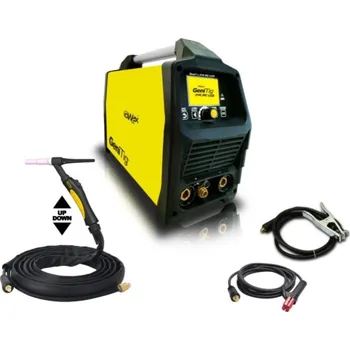 Svářečka Kowax GeniTig 210 DC LCD Svářecí invertor + svařovací hořák TIG 26 4m UP/DOWN + svařovací kabely 25mm/3m + plynová hadice