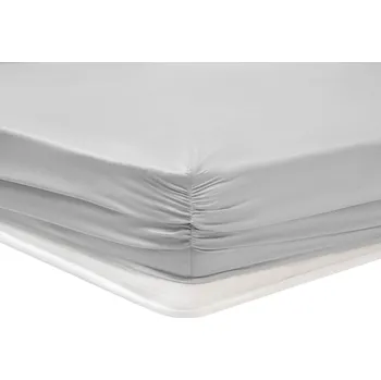 Prostěradlo Prostěradlo Shelly Maisy, z bambusového saténu, napínací, šedé, 160x200 cm