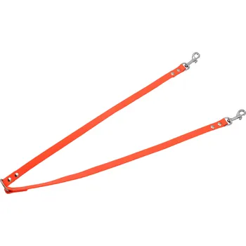 Obojek pro psa Zubíček Rozdvojka na dva psy - šíře 16 mm (BIOTHANE) Barva: reflexní oranžová