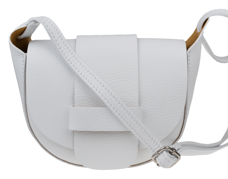 NovaKabelka.cz Kožená italská crossbody kabelka Roberta Bianca