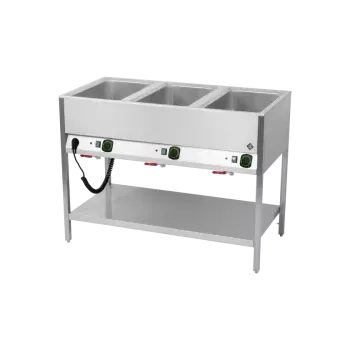 Sporák RM GASTRO Vodní lázeň stacionární elektrická GN 3-1/1 ovládání na delší straně s deskou | RM - BMSD 3120