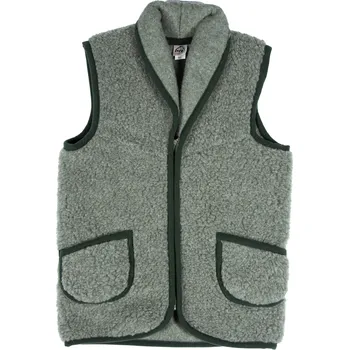 Dámská vesta Vesta šálová s ovčí vlny světle zelená