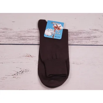 Pánské ponožky české zdravotní ponožky Props 100% bavlna HNĚDÉ velikosti ponožek: 30 ( EUR vel. 44-45)