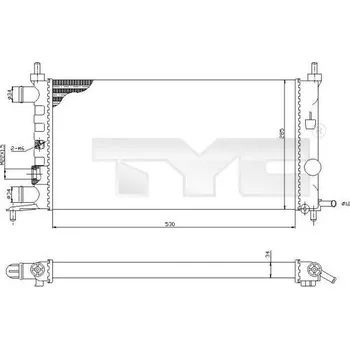 Chladič motoru Chladič, chlazení motoru TYC 725-0025-R