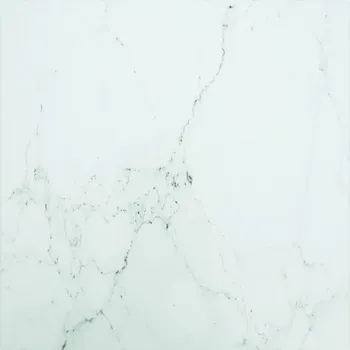 Konferenční stolek vidaXL Stolní deska 50 x 50 cm 6 mm tvrzené sklo mramorový design [322270] Barva: Bílá