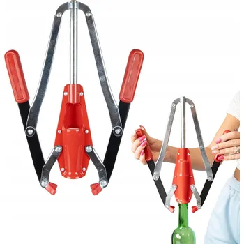 Obraz KORKOWNICA DWURAMIENNA ręczna METALOWA silná zátkovačka na láhve vína