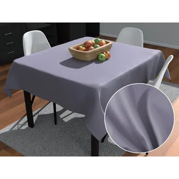 ubrus Velký čtvercový bavlněný saténový ubrus ST-016 Modrošedý 170x170 cm