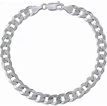 Náramek Stříbrný pánský náramek PANCR se vzorem 8 mm varianta 22 cm TTTH868B-22 cm