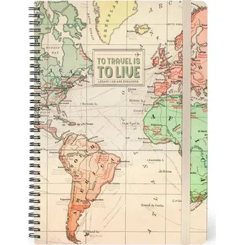 Zápisník Legami zápisník Maxi Lined Spiral Notebook A4 Travel