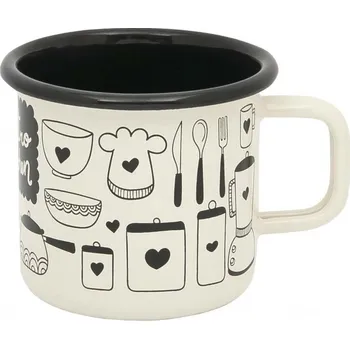 Metalac Retro Kitchen, smaltovaný hrnek 8 cm, 0,4 l